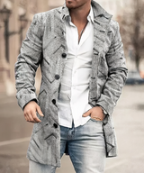 Men's Trench Coat - Timeless Elegance and Comfort