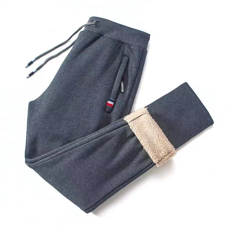 Warm Lined Lambswool Jogging Pants for Cold Days