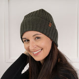 Thick Merino Wool Beanie for Women