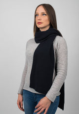 Ribbed Structure Scarf 100% Cashmere for Winter Style