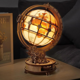 Illuminated Globe Night Light and 3D Wooden Puzzle