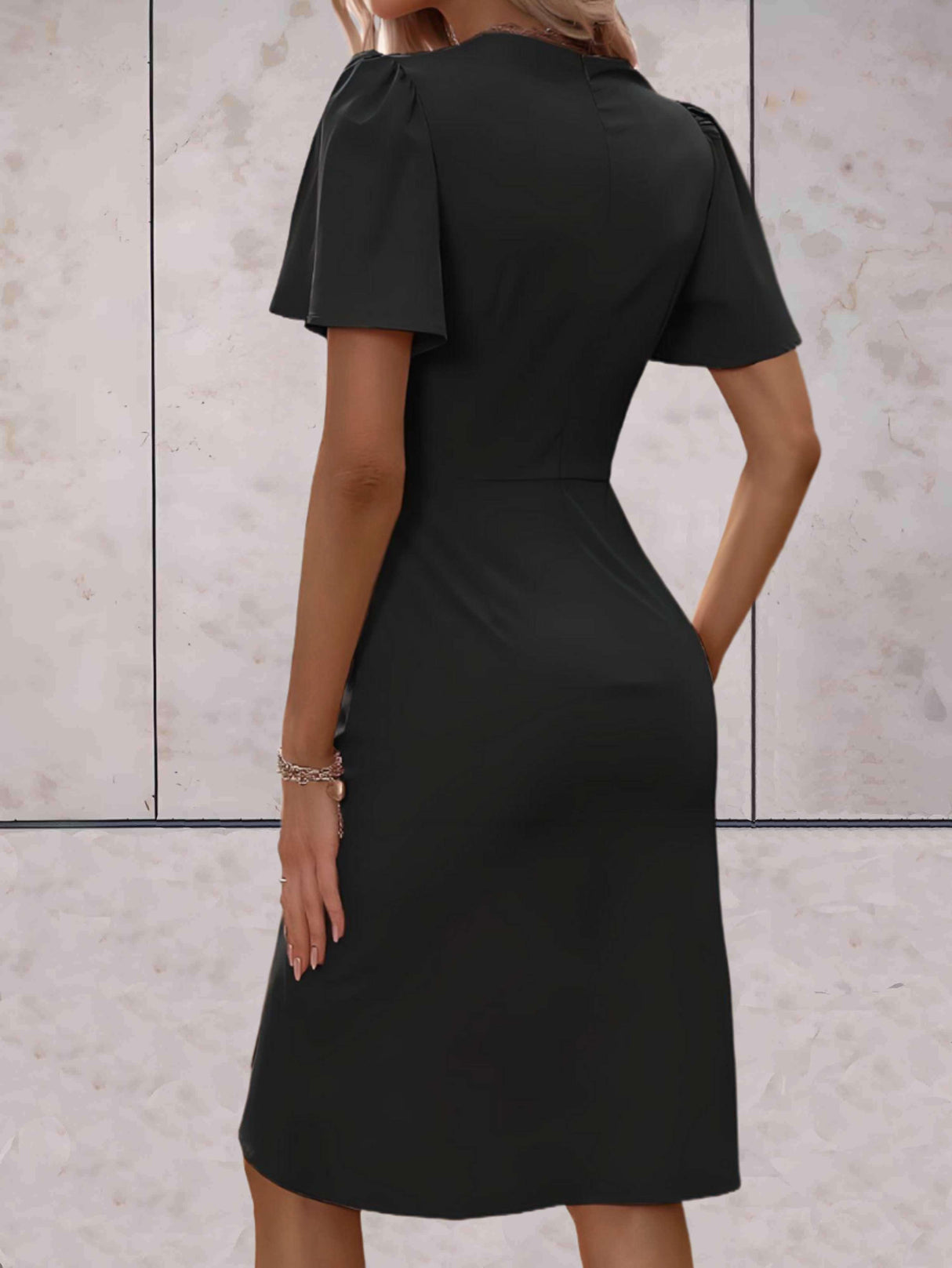 GraceWrap - Classic Wrap Dress with Elegant V-Neck