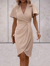 GraceWrap - Classic Wrap Dress with Elegant V-Neck