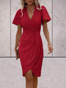 GraceWrap - Classic Wrap Dress with Elegant V-Neck