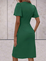 GraceWrap - Classic Wrap Dress with Elegant V-Neck