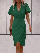 GraceWrap - Classic Wrap Dress with Elegant V-Neck