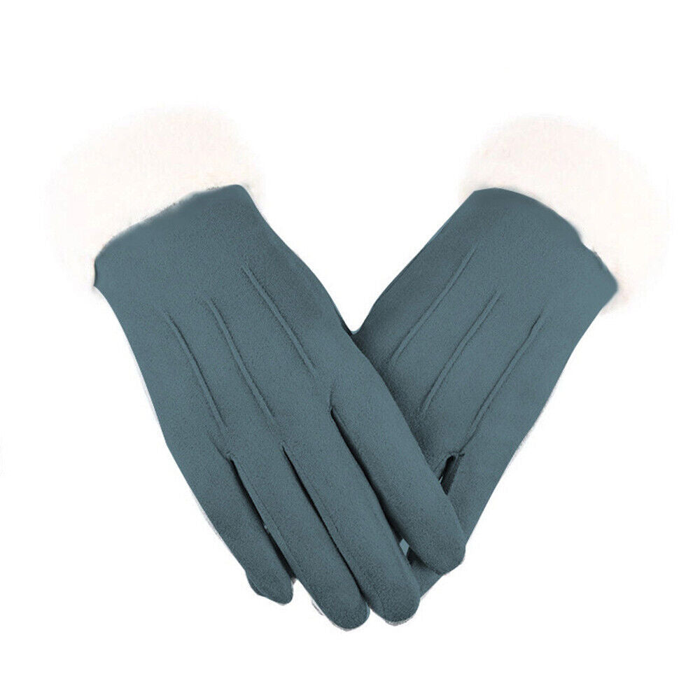 VelvetTouch Leather Gloves - Warm and Stylish with Faux Fur