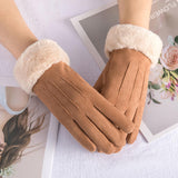 VelvetTouch Leather Gloves - Warm and Stylish with Faux Fur