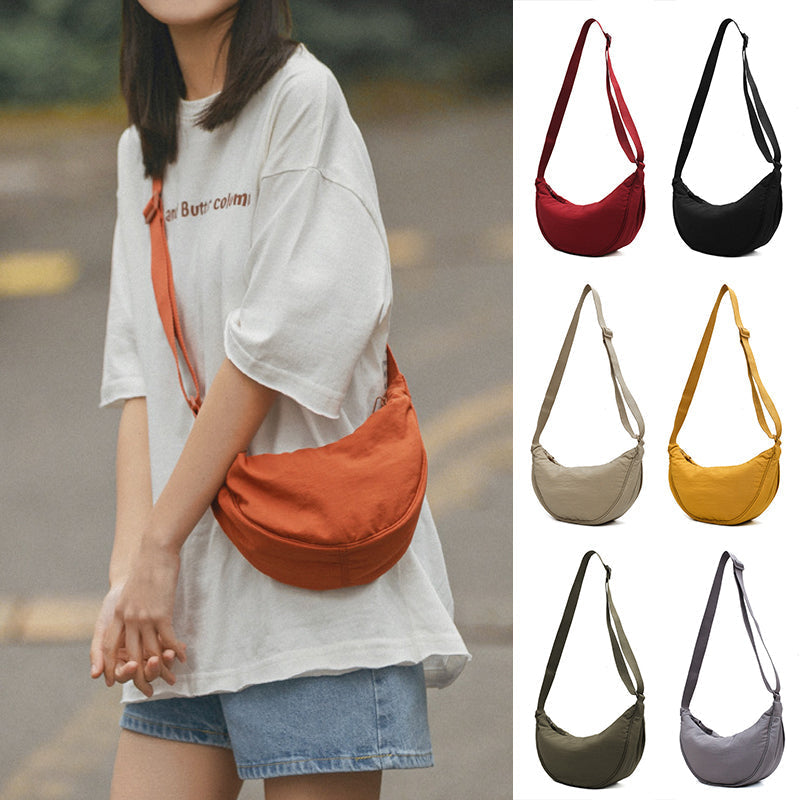 LunaCross - Organize and Transport with Style with this Half-Moon Shoulder Bag