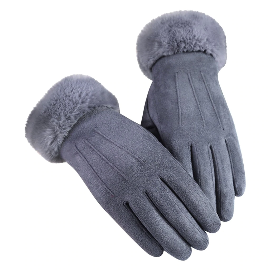 VelvetTouch Leather Gloves - Warm and Stylish with Faux Fur