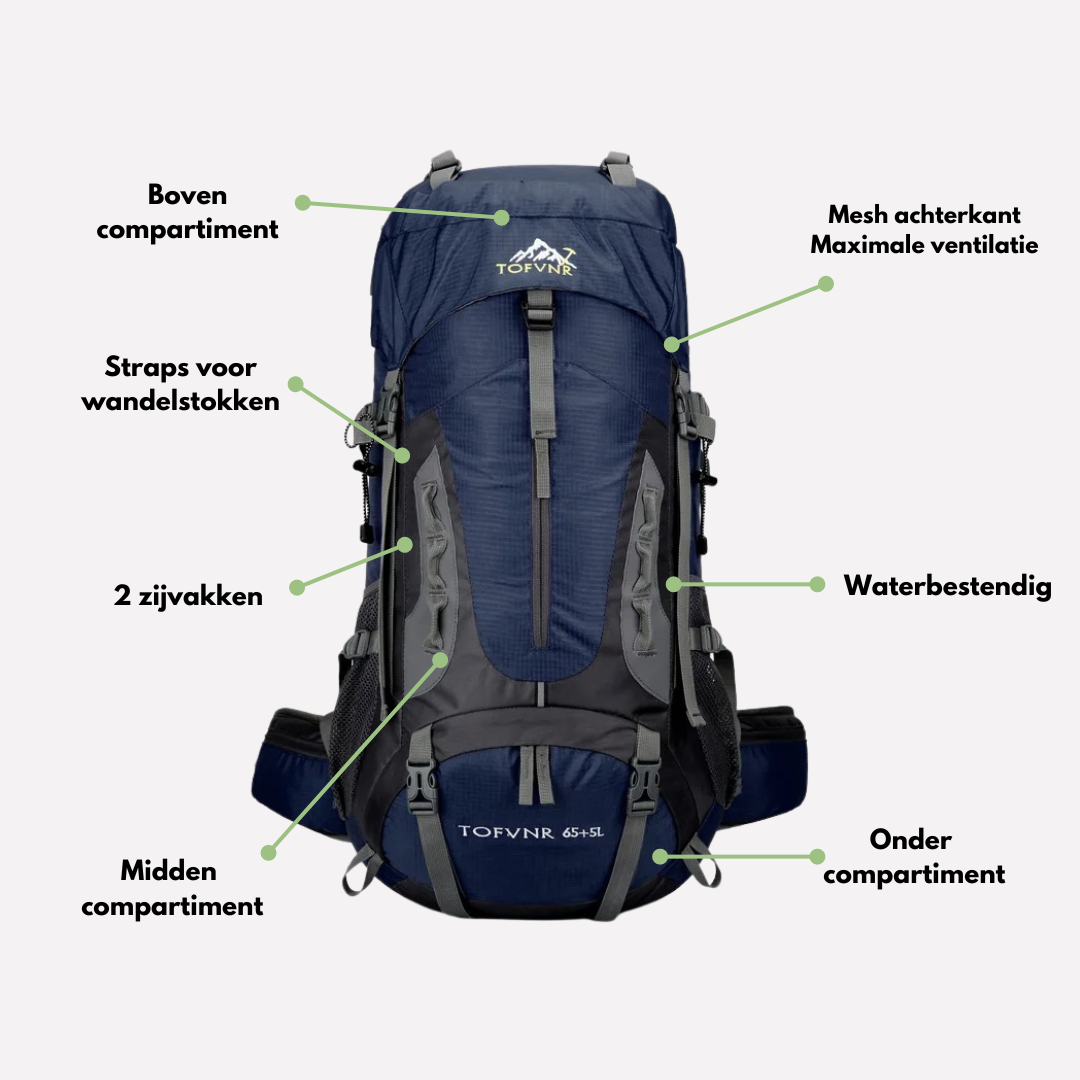 TrailBlazer | 65L Waterproof Outdoor Backpack