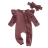 Luna Delight | Baby Romper Set - Elegant Baby Jumpsuit with Matching Headband