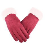 VelvetTouch Leather Gloves - Warm and Stylish with Faux Fur