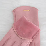 VelvetGrip - Elegant Suede Gloves with Cashmere Lining