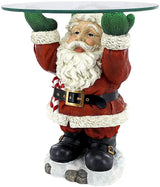 SantaServe - Santa Claus Statue with Snack Holder - Decorative Santa Statue for Snacks and Fruits