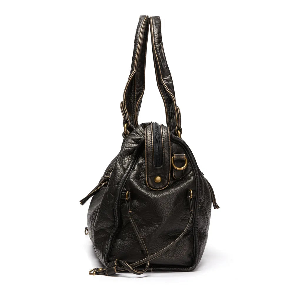 NoirClass - Luxury Black Leather Handbag