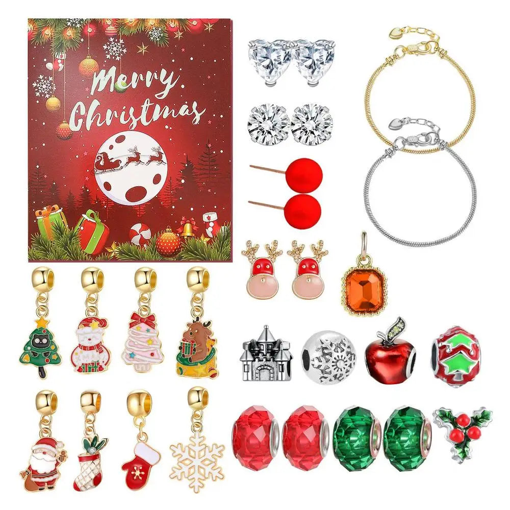 SparkleDays Advent Calendar - 24 Unique Jewelry Pieces for Women and Girls