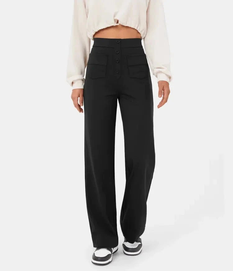 High-Waisted Elastic Leisure Pants for Women - 50% Off