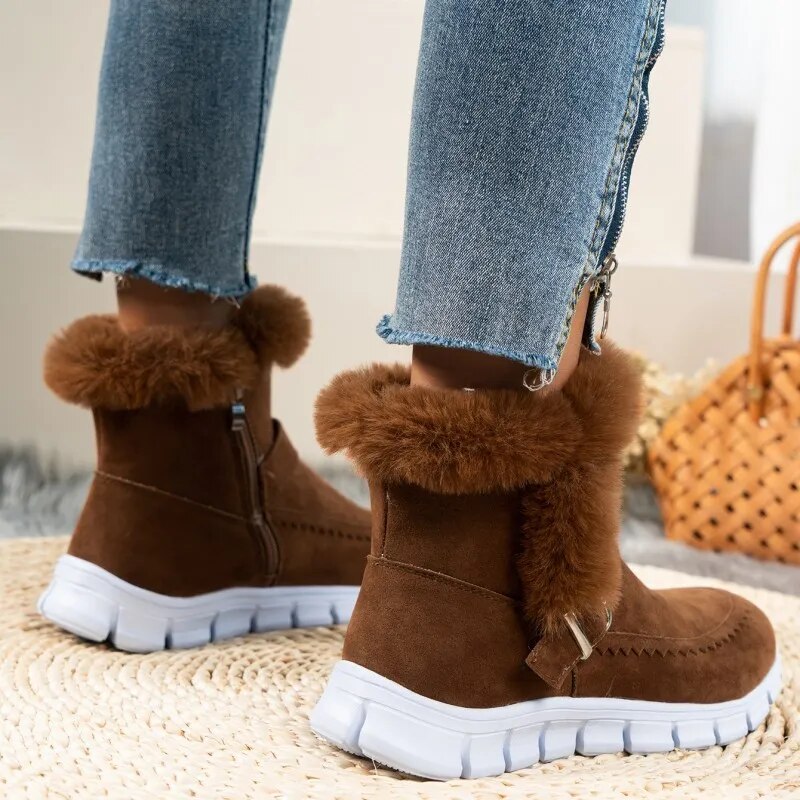 Winter Plush Snow Boots for Women - Warm and Stylish