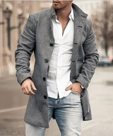 Men's Trench Coat - Timeless Elegance and Comfort