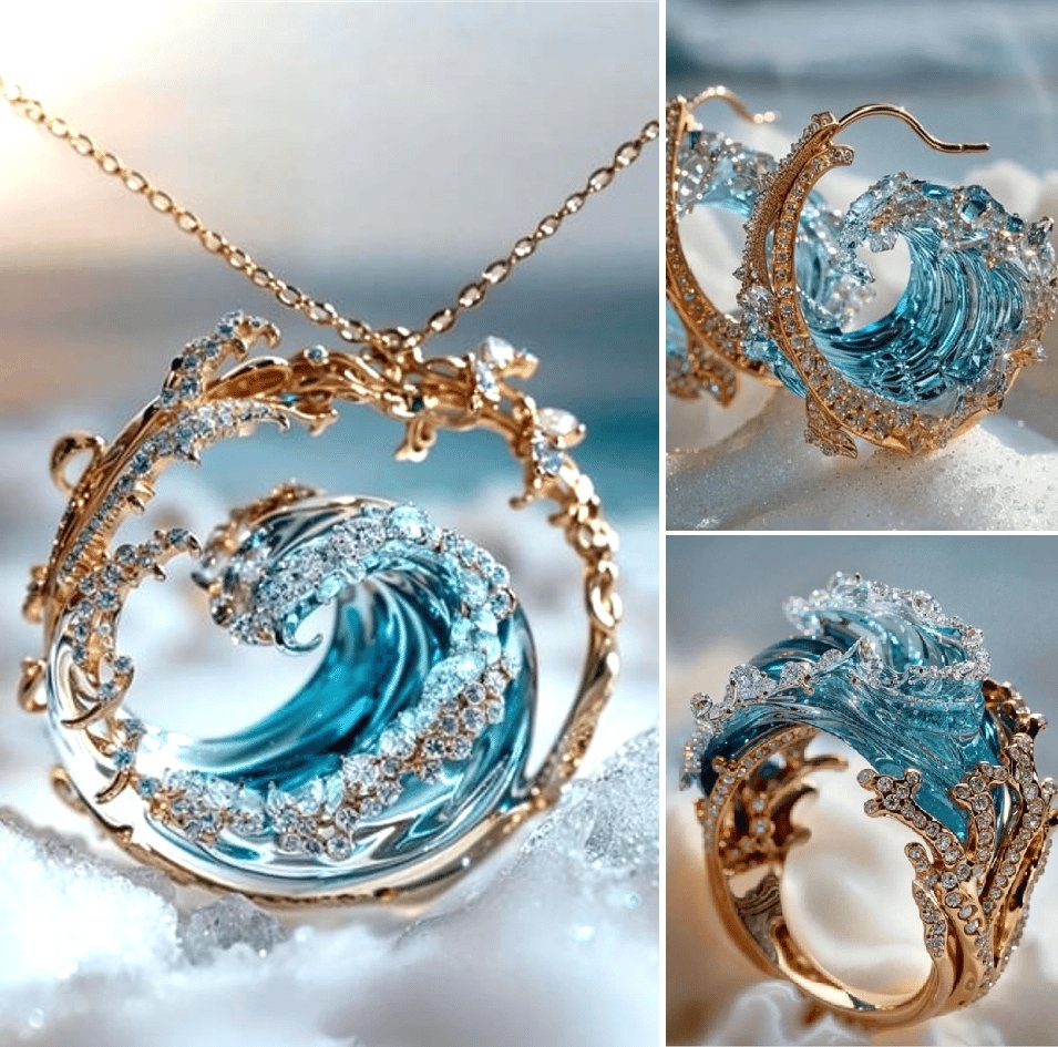 OceanSpirit Necklace - Maritime Jewelry with Ocean Symbol in Gold or Silver