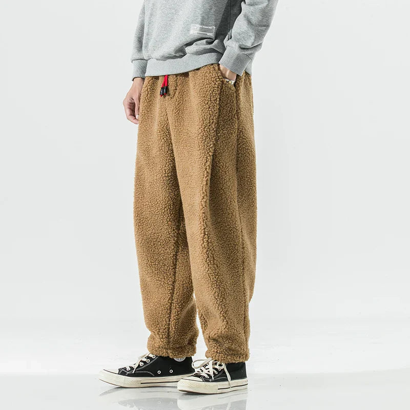 Khaki Fleece Jogging Pants for Comfortable Days