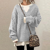 Retro Knitted Women's Sweater for Winter