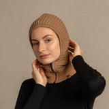 Women's Merino Wool Balaclava with Hood and Zipper