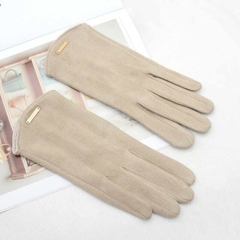 VelvetGrip - Elegant Suede Gloves with Cashmere Lining