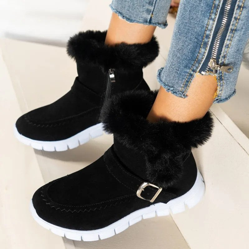 Winter Plush Snow Boots for Women - Warm and Stylish