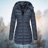 Fashionable and Warm Women's Jacket with Waist Accent