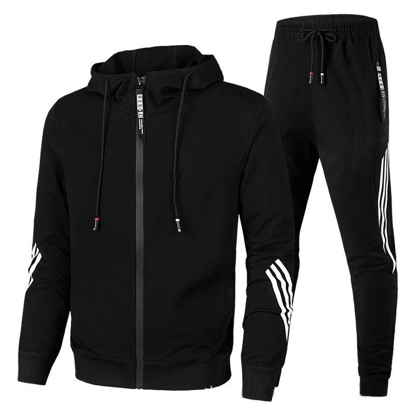 Men's Winter Jackets and Jogging Pants Set for Comfort and Style