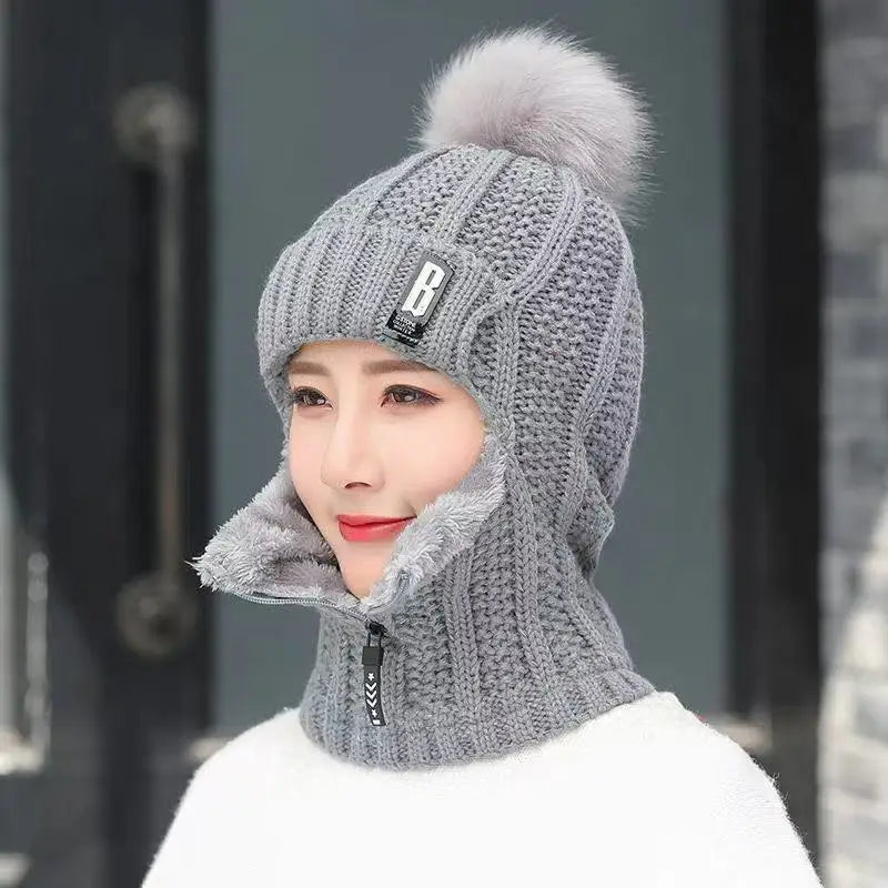 Knitted Winter Hat with Pom Pom | Warm and Trendy