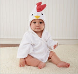 Children's Hooded Towel | Soft Cotton Bathrobe with Animal Patterns