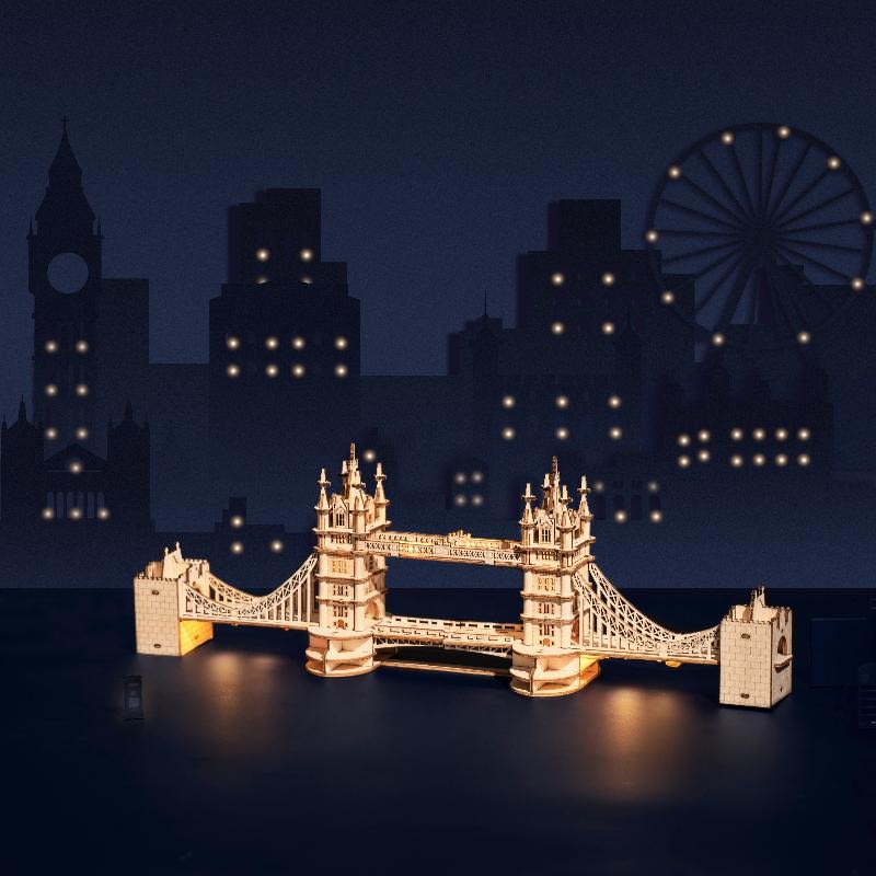 Tower Bridge 3D Wooden Puzzle for Kids and Adults