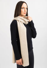 Wide 100% Cashmere Scarf, Made in Italy