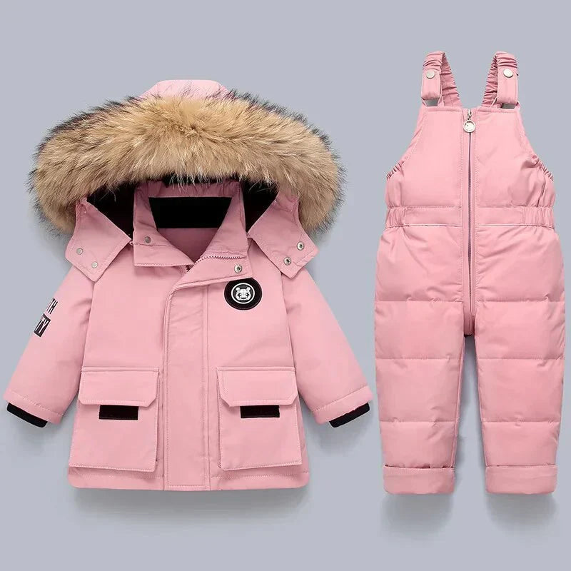 Stylish Kids Jacket and Overalls for Cold Days