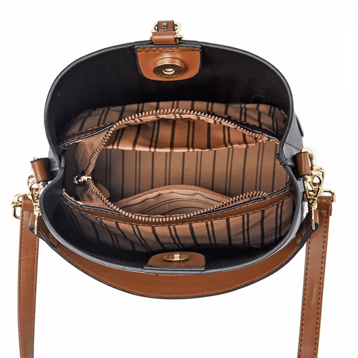 Luxury Leather Crossbody Bag - Elegant and Spacious Shoulder Bag