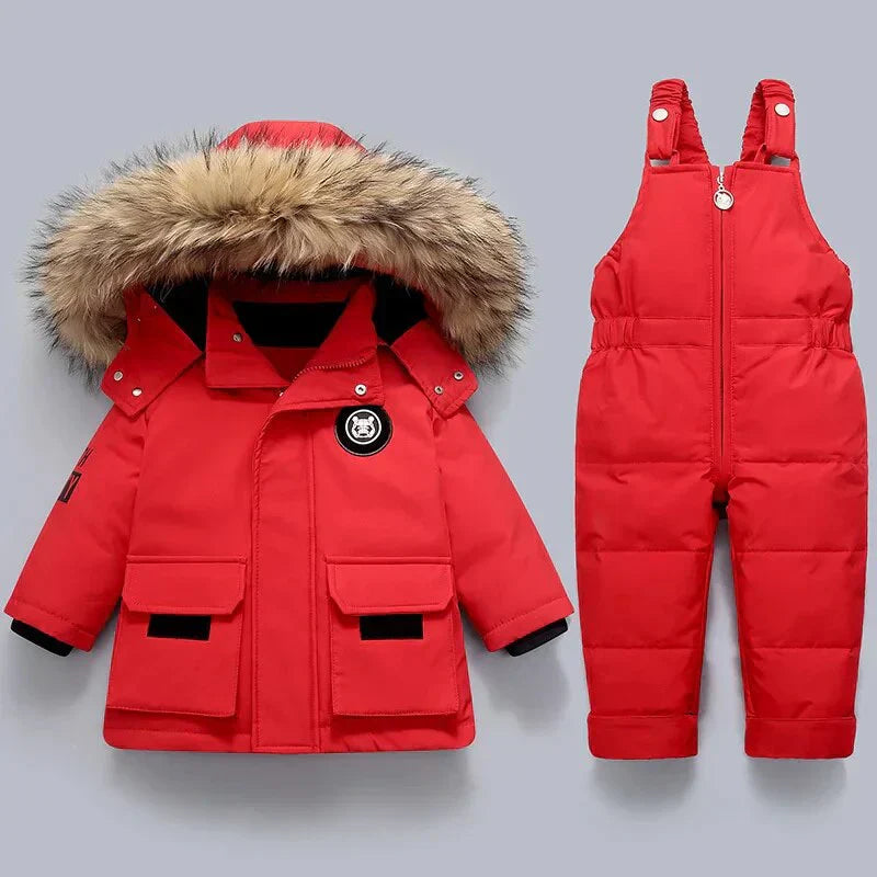 Stylish Kids Jacket and Overalls for Cold Days