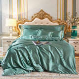 Luxurious 4-Piece Silk/Satin Bedding Set | Comfort and Temperature Regulation