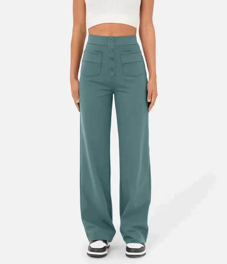 High-Waisted Elastic Leisure Pants for Women - 50% Off