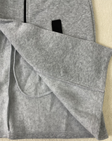 Comfortable Gray Hoodie with Long Sleeves and Hood