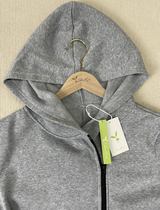 Comfortable Gray Hoodie with Long Sleeves and Hood