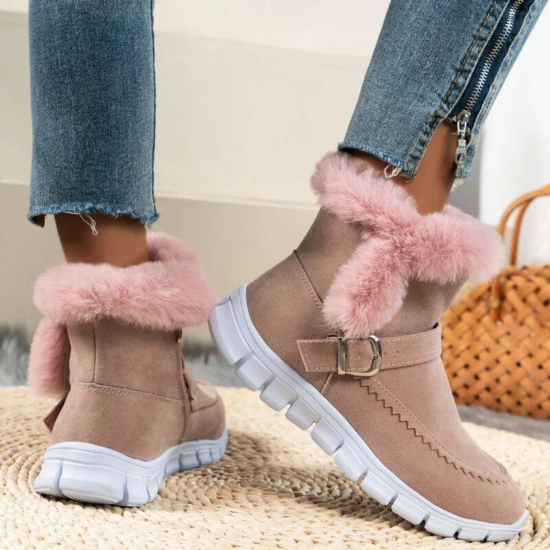 Winter Plush Snow Boots for Women - Warm and Stylish