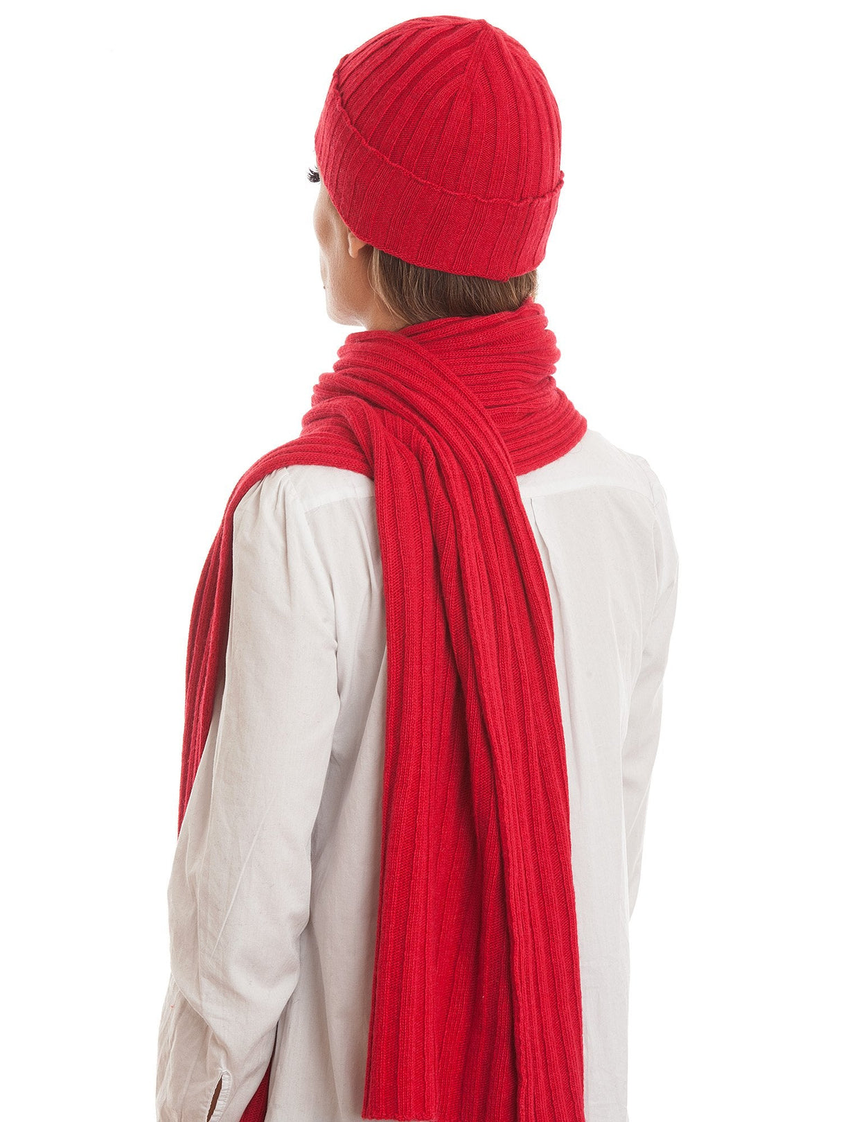 Cashmere Scarf Set with Hat - Made in Italy