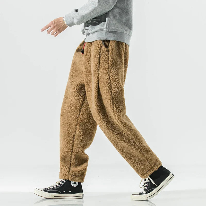 Khaki Fleece Jogging Pants for Comfortable Days