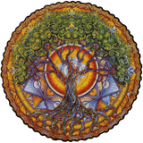 Wooden Puzzle with Tree of Life Design