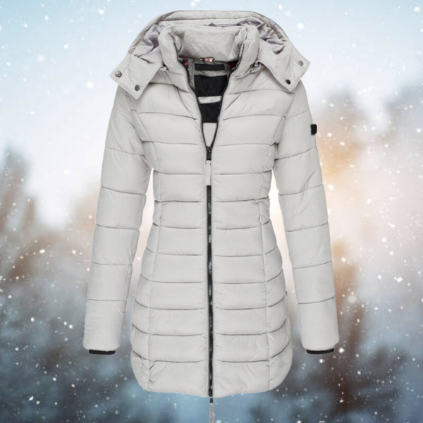 Fashionable and Warm Women's Jacket with Waist Accent