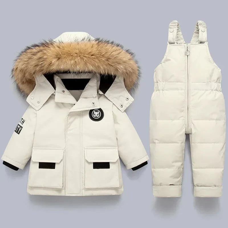 Stylish Kids Jacket and Overalls for Cold Days