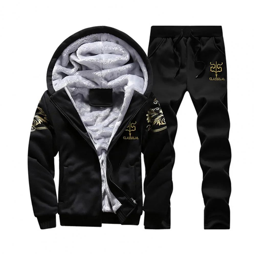 Men's Tracksuit with Hoodie Jacket and Pants for Comfort and Style